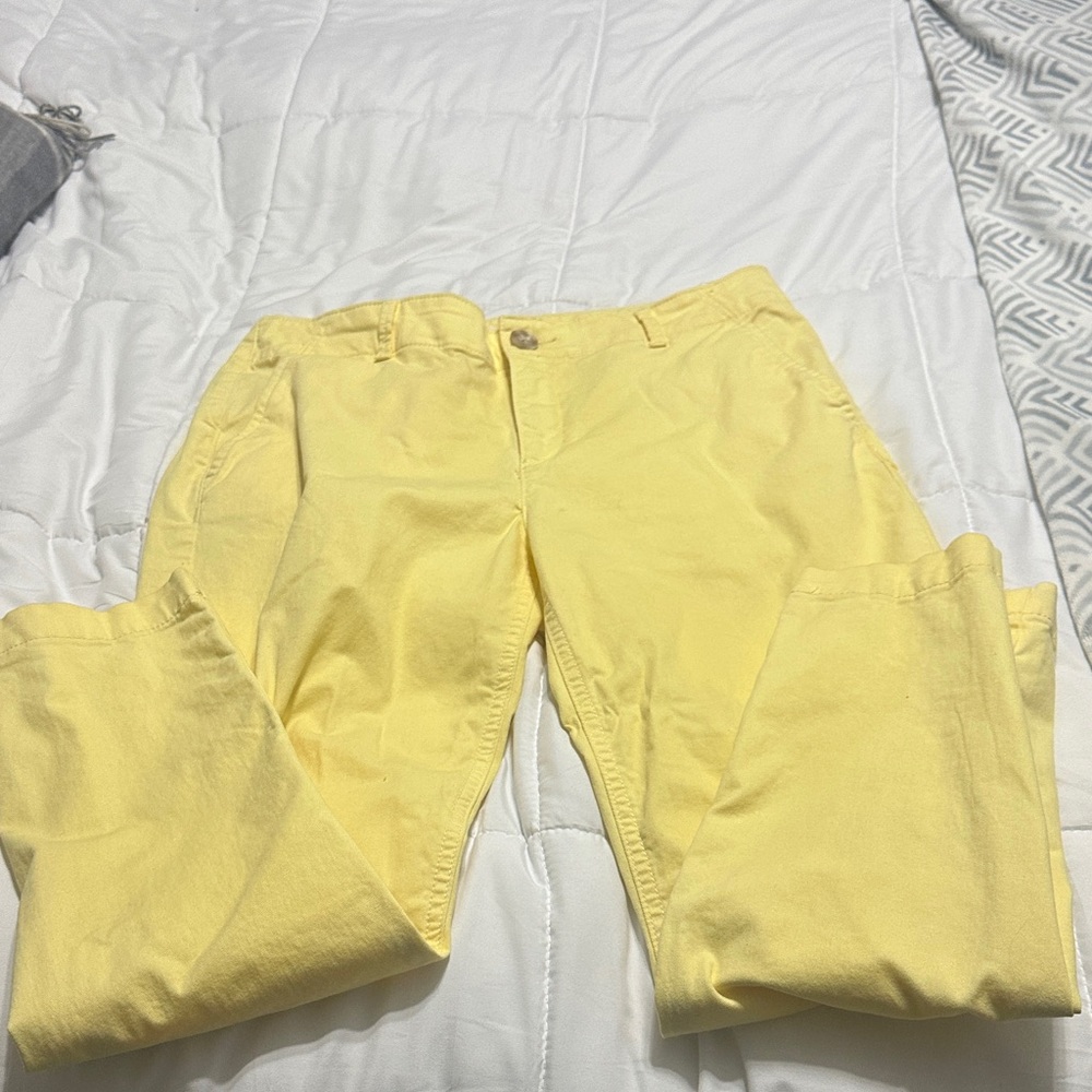 LOFT Sunny Yellow Trousers size 6 the Monroe slim